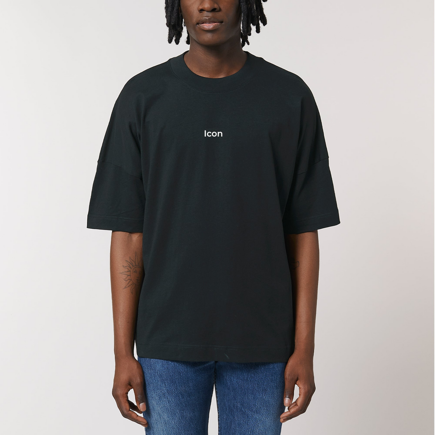 Organic cotton T Shirt with ICON text | Oversize | Men - DIVINE