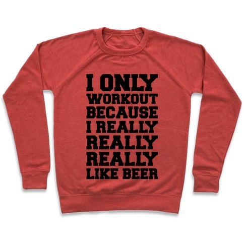 BEER WORKOUT CREWNECK SWEATSHIRT - DIVINE