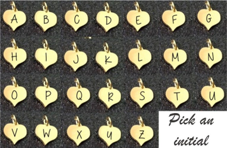 ANNE - Initial Heart Bracelet