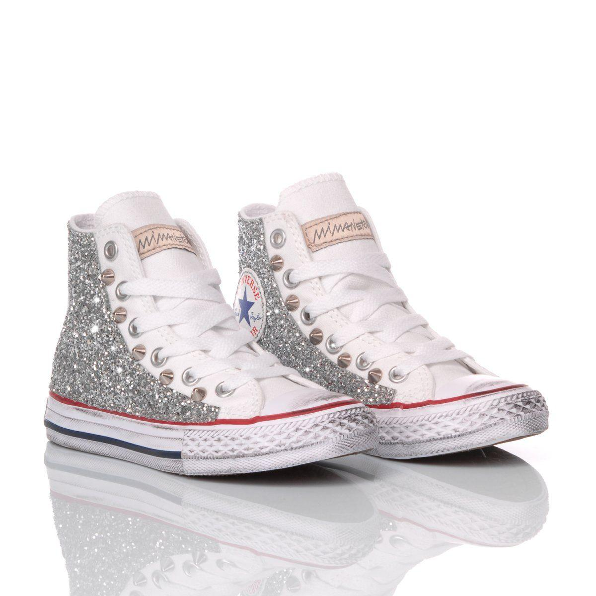 CONVERSE SILVER HI TOP SNEAKERS - DIVINE