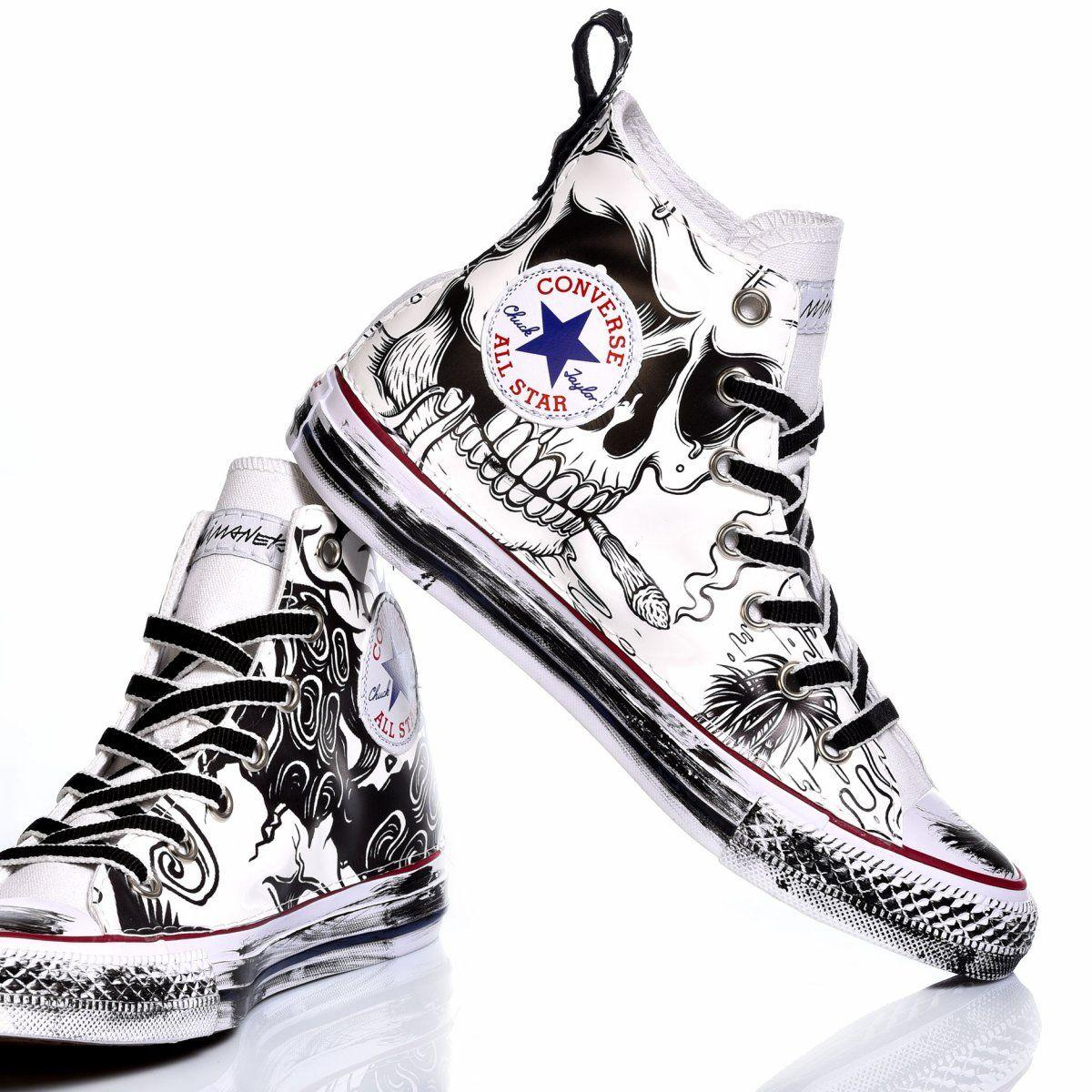 CONVERSE WHITE HI TOP SNEAKERS - DIVINE