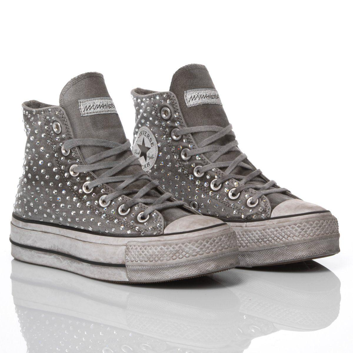 CONVERSE GREY HI TOP SNEAKERS - DIVINE