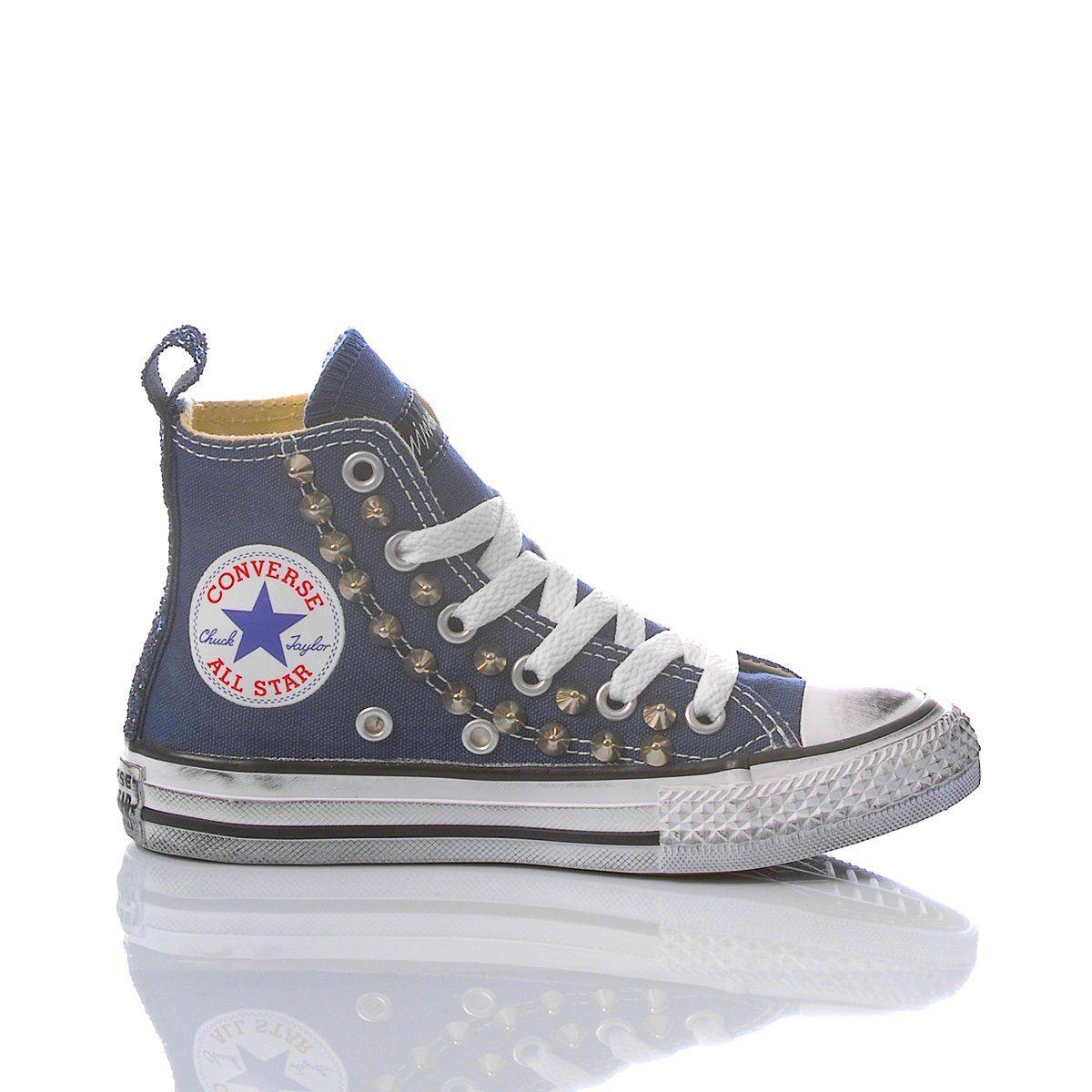 CONVERSE BLUE HI TOP SNEAKERS - DIVINE