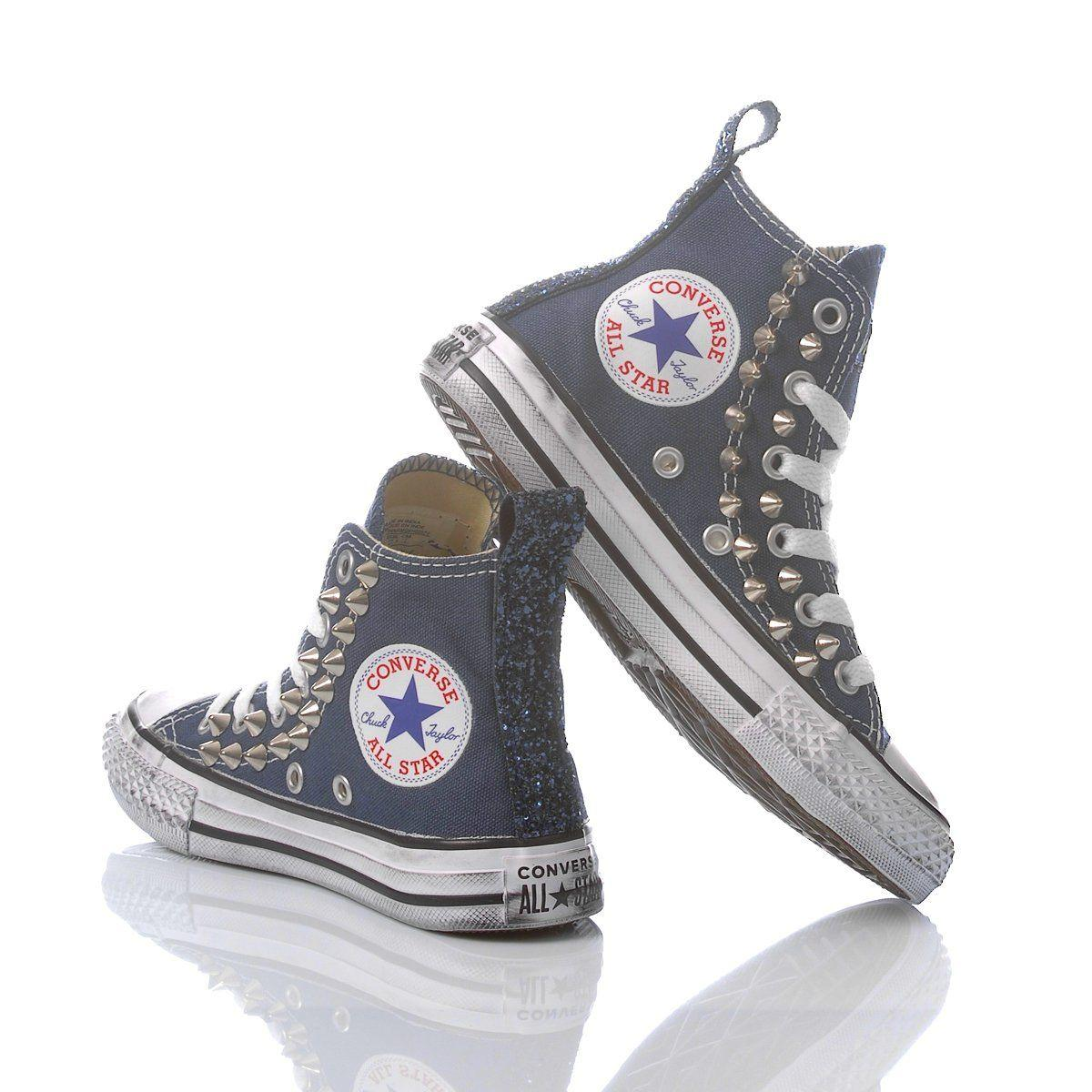 CONVERSE BLUE HI TOP SNEAKERS - DIVINE