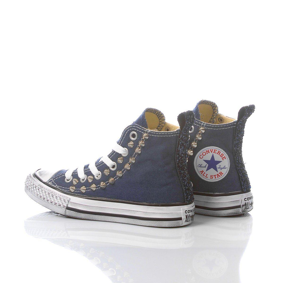 CONVERSE BLUE HI TOP SNEAKERS - DIVINE