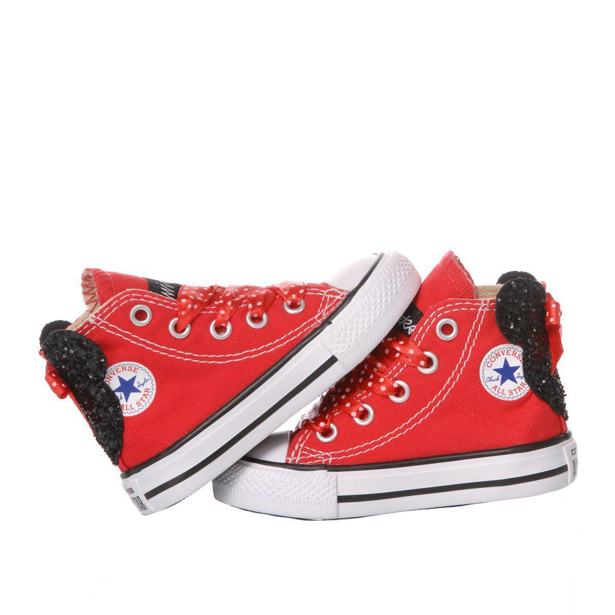 CONVERSE RED HI TOP SNEAKERS - DIVINE
