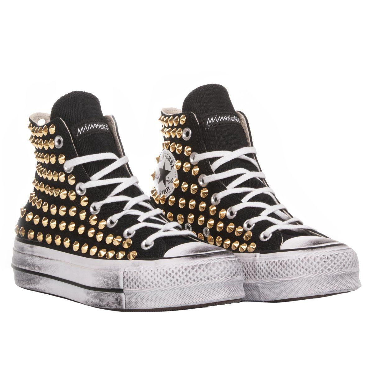 CONVERSE BLACK HI TOP SNEAKERS - DIVINE
