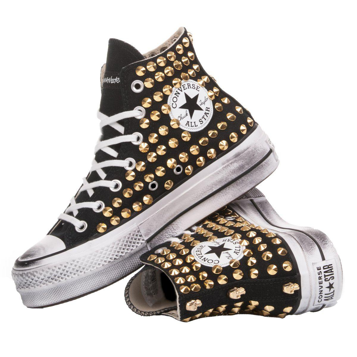 CONVERSE BLACK HI TOP SNEAKERS - DIVINE