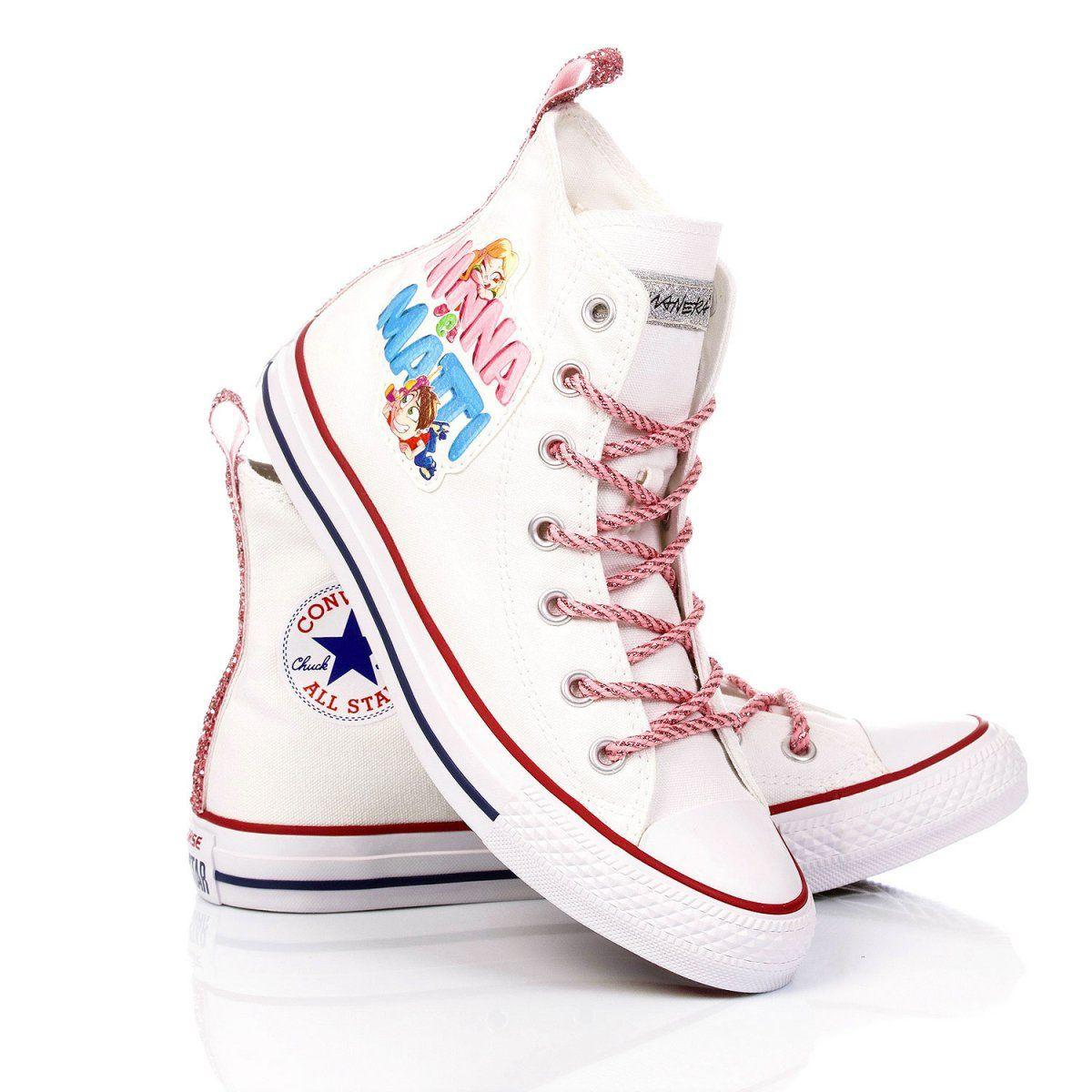 CONVERSE WHITE HI TOP SNEAKERS - DIVINE