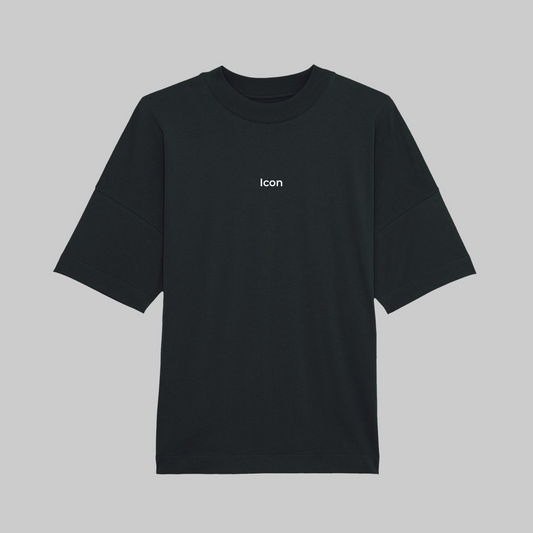 Organic cotton T Shirt with ICON text | Oversize | Men - DIVINE