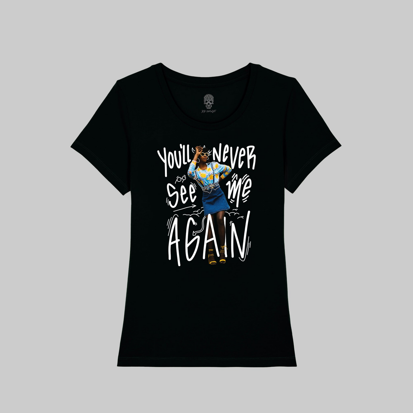 Organic cotton T Shirt with NEVER print | Women - DIVINE