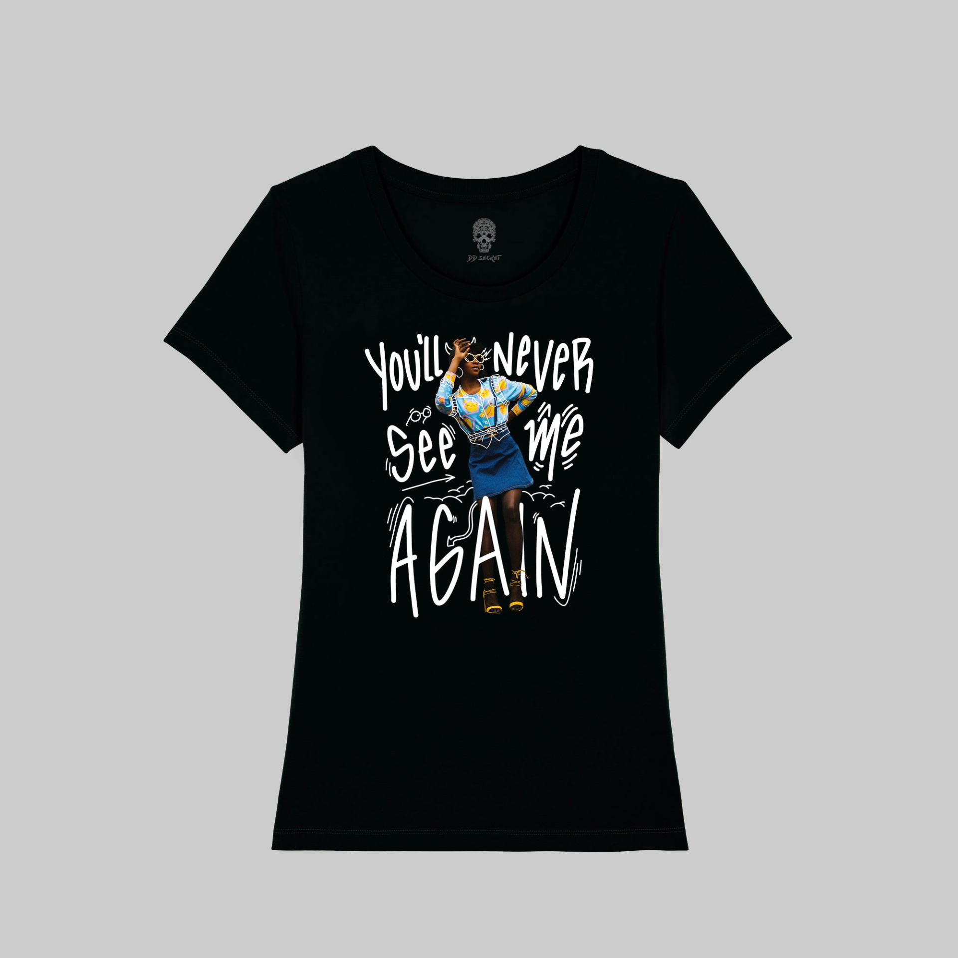 Organic cotton T Shirt with NEVER print | Women - DIVINE