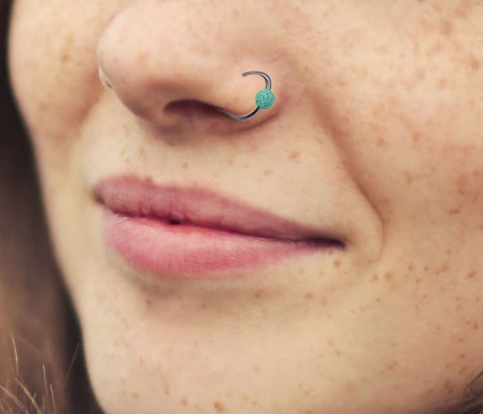 Lava Clip-On Nose Ring Light Green