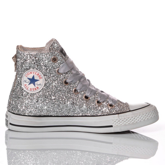 CONVERSE SILVER HI TOP SNEAKERS