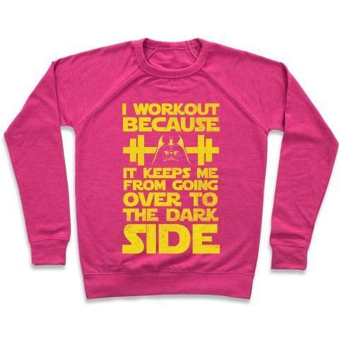 IT KEEPS ME FROM THE DARKSIDE (WORKOUT) CREWNECK SWEATSHIRT - DIVINE