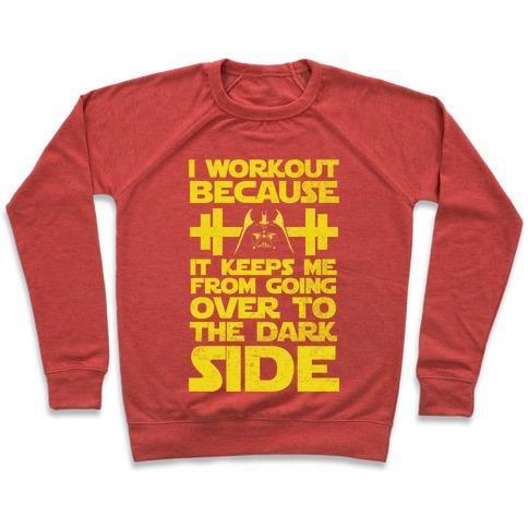 IT KEEPS ME FROM THE DARKSIDE (WORKOUT) CREWNECK SWEATSHIRT - DIVINE