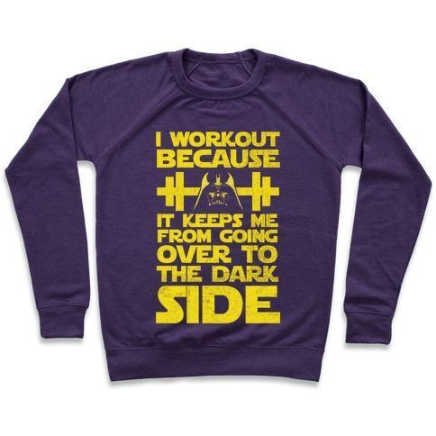 IT KEEPS ME FROM THE DARKSIDE (WORKOUT) CREWNECK SWEATSHIRT - DIVINE
