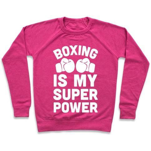 BOXING IS MY SUPEROWER CREWNECK SWEATSHIRT