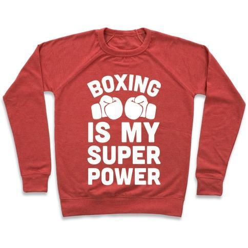 BOXING IS MY SUPEROWER CREWNECK SWEATSHIRT