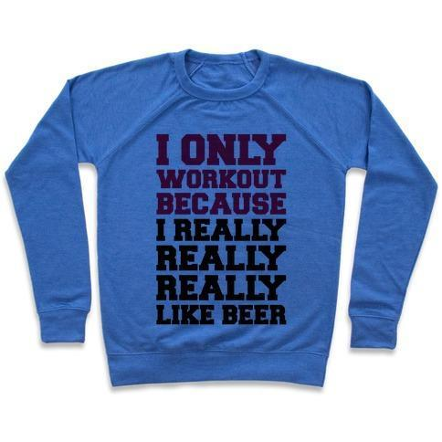 BEER WORKOUT CREWNECK SWEATSHIRT - DIVINE
