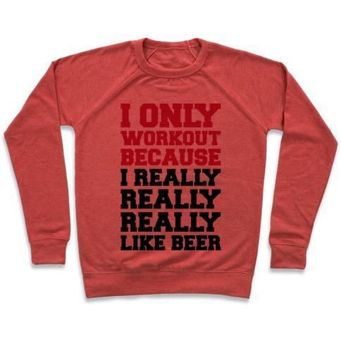 BEER WORKOUT CREWNECK SWEATSHIRT - DIVINE