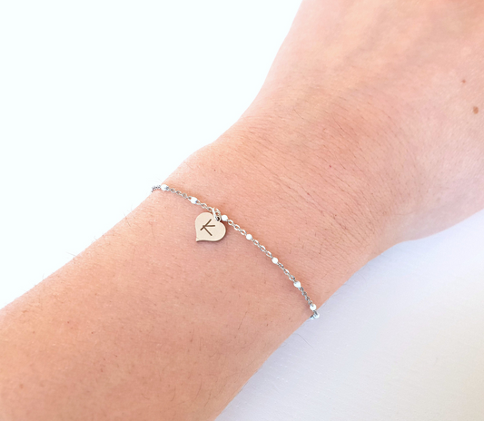 ANNE - Initial Heart Bracelet