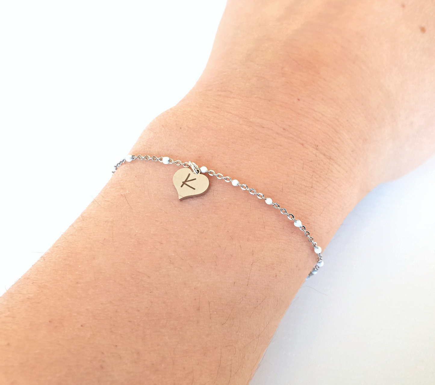 ANNE - Initial Heart Bracelet