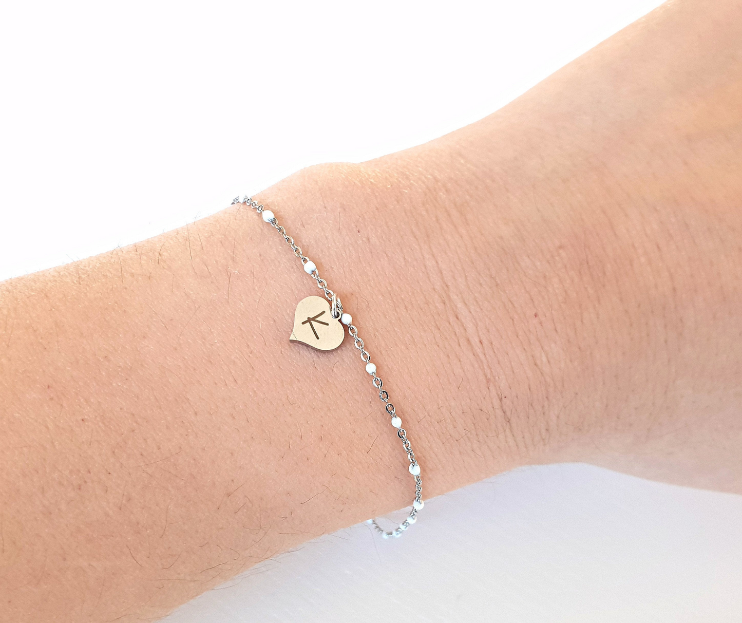 ANNE - Initial Heart Bracelet