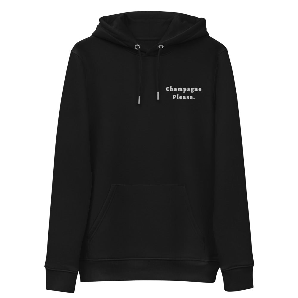 Champagne Please - Organic Embroidered Hoodie - DIVINE