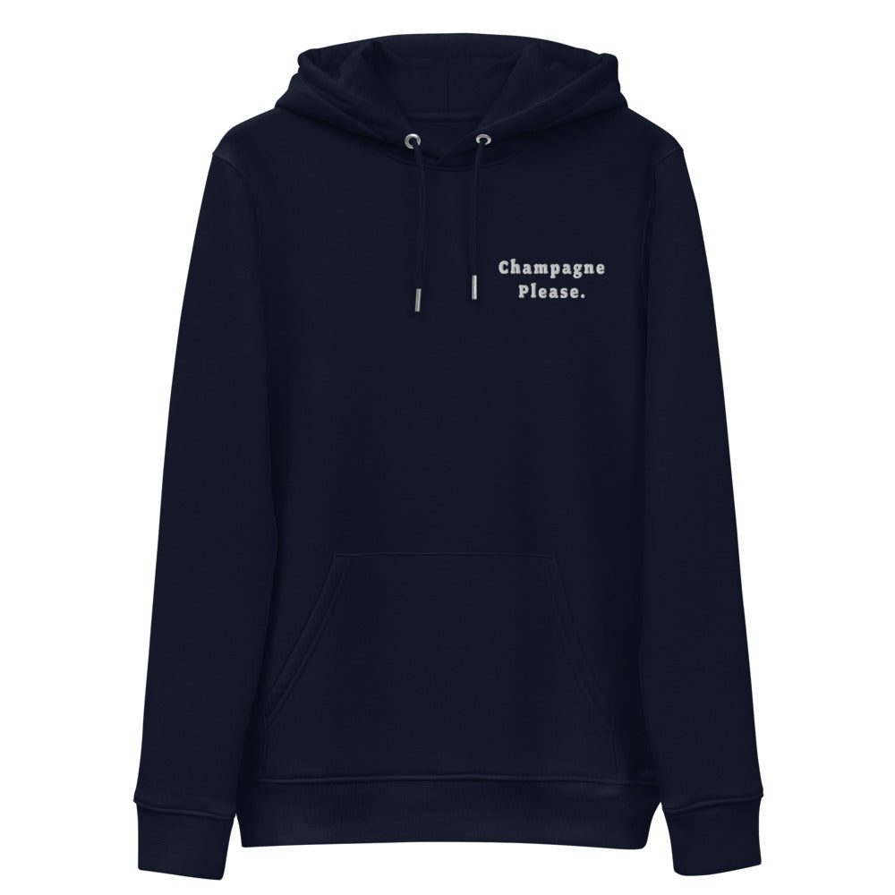 Champagne Please - Organic Embroidered Hoodie - DIVINE