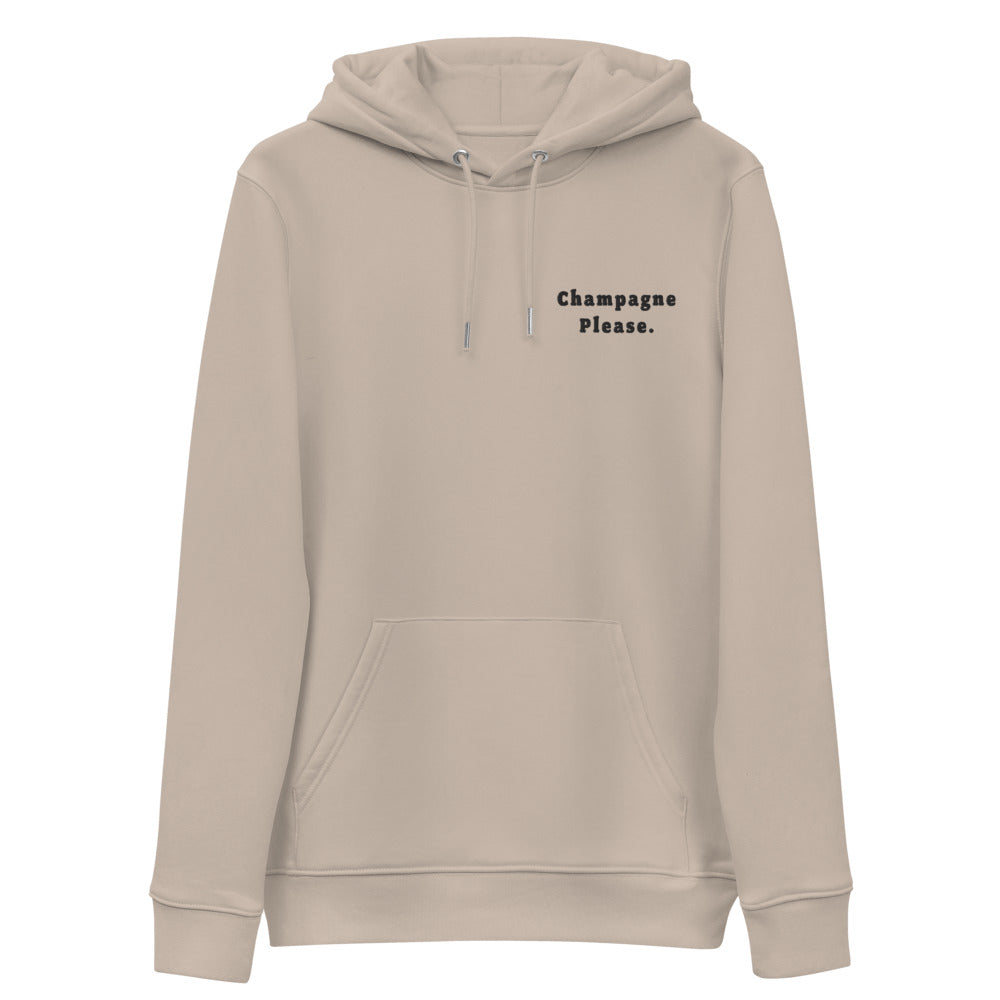Champagne Please - Organic Embroidered Hoodie - DIVINE