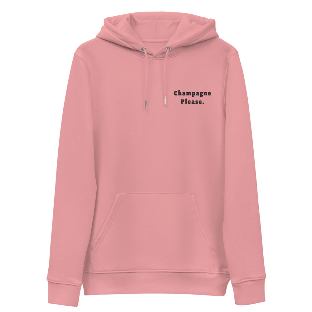 Champagne Please - Organic Embroidered Hoodie - DIVINE