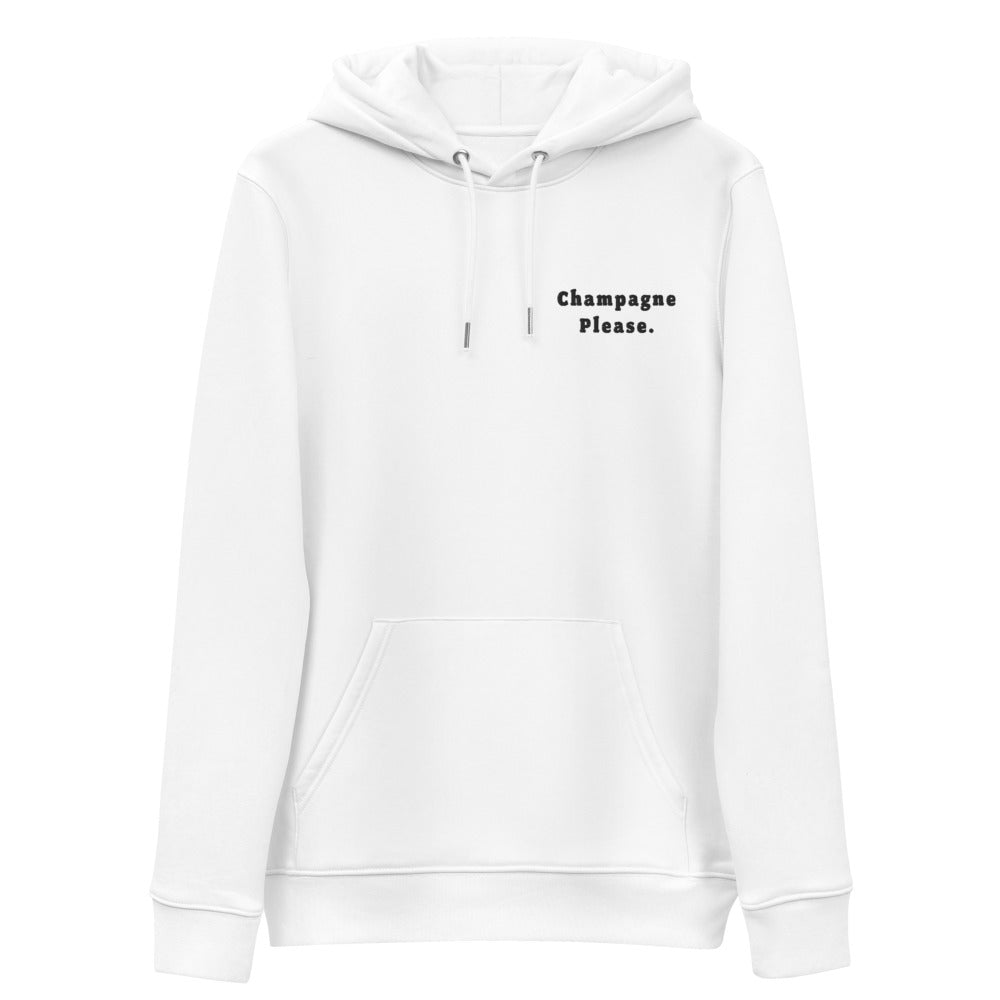 Champagne Please - Organic Embroidered Hoodie - DIVINE