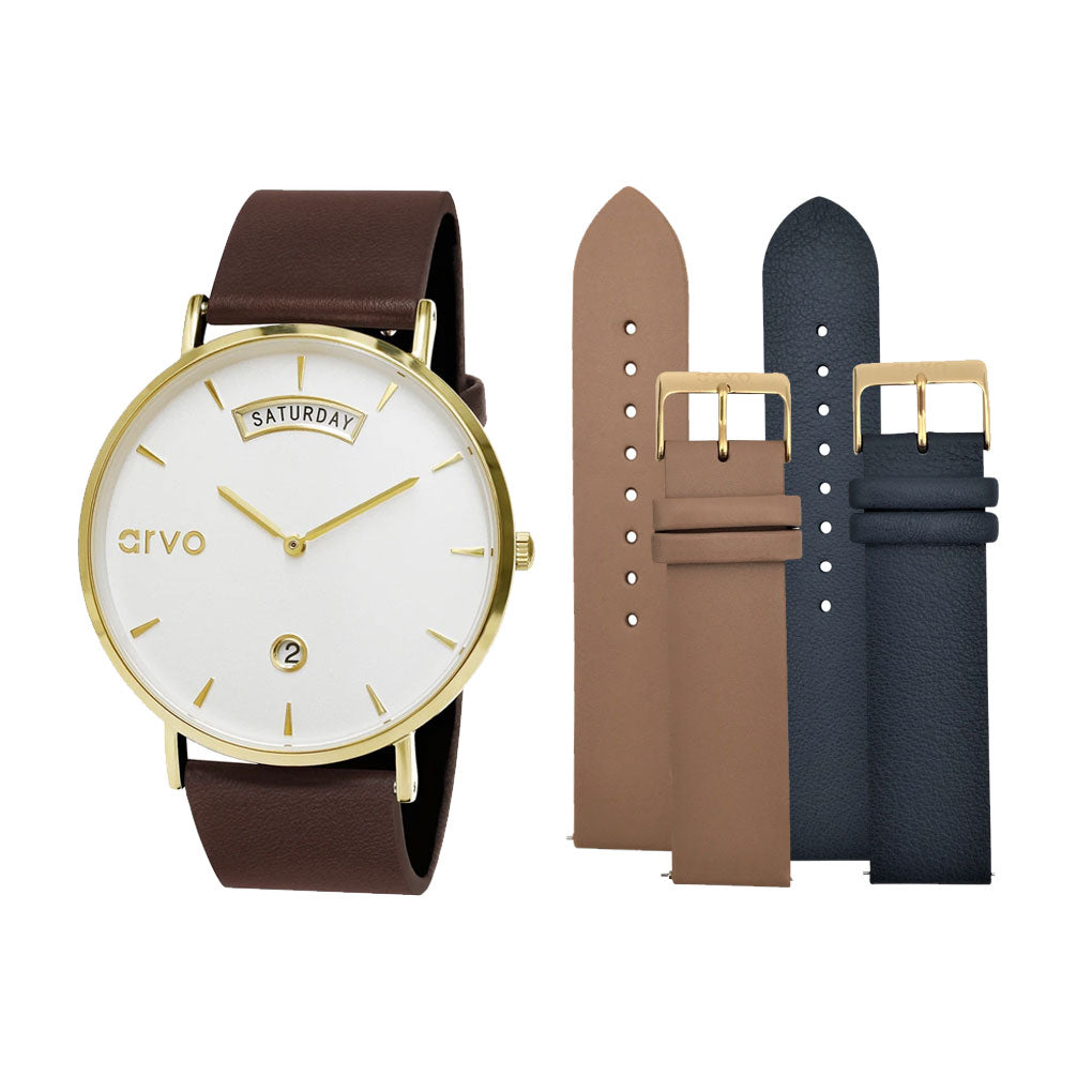 Arvo Awristacrat Watch Gold Gift Set