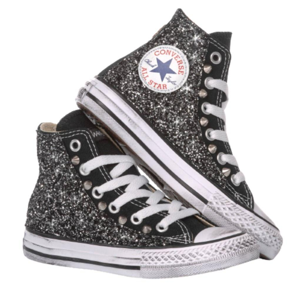 CONVERSE BLACK HI TOP SNEAKERS - DIVINE