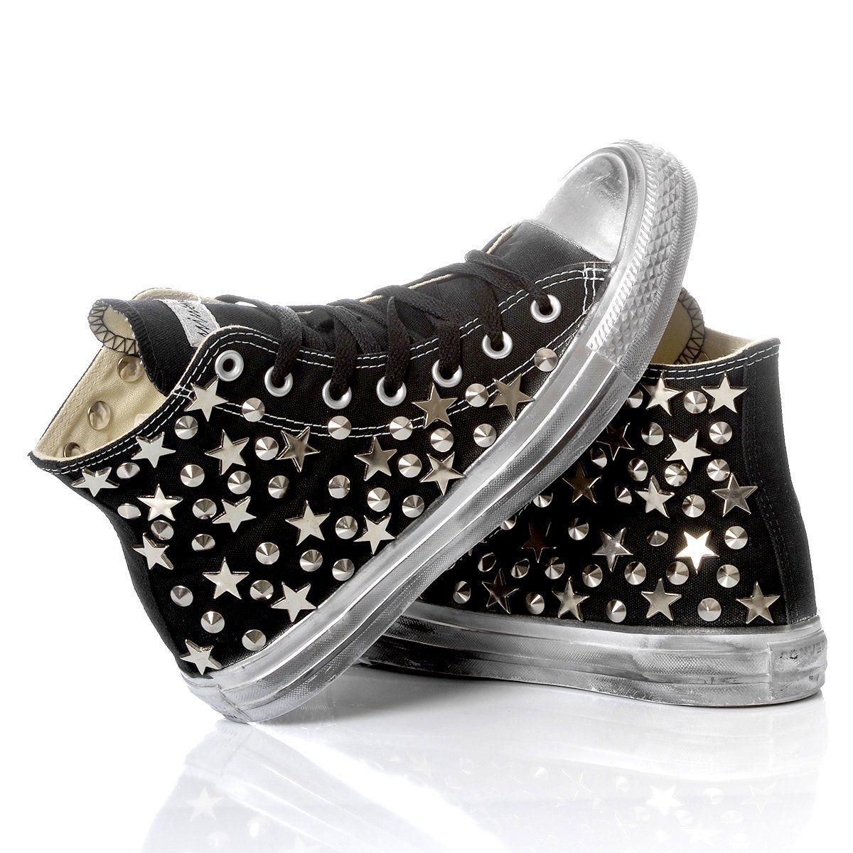 CONVERSE BLACK HI TOP SNEAKERS - DIVINE