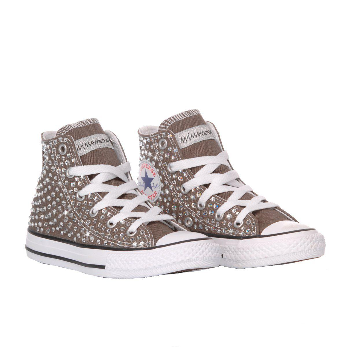 CONVERSE GREY HI TOP SNEAKERS - DIVINE