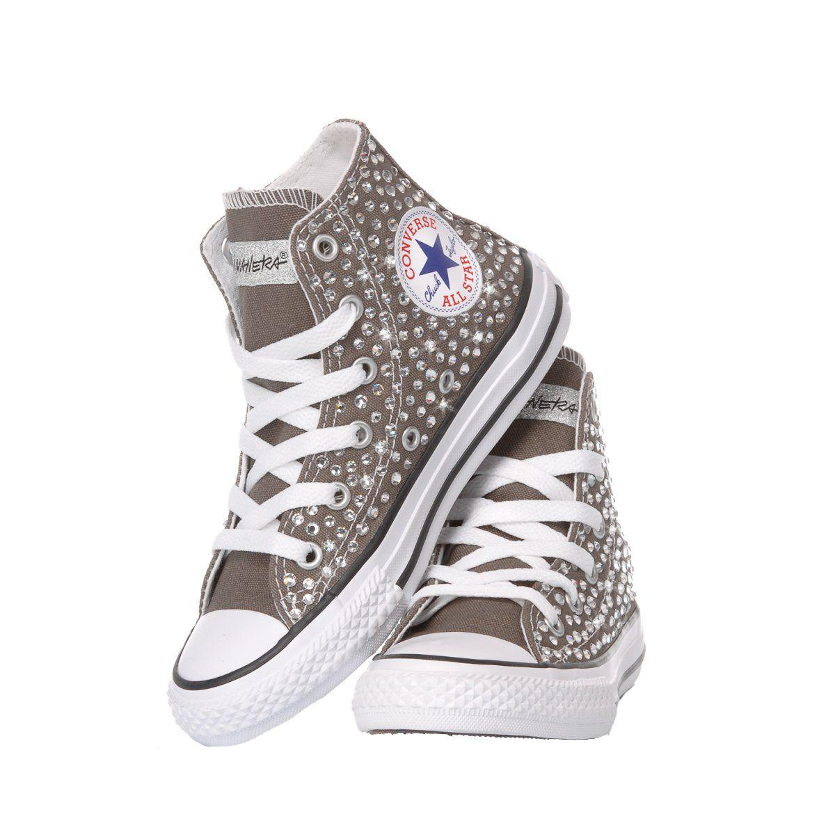 CONVERSE GREY HI TOP SNEAKERS - DIVINE