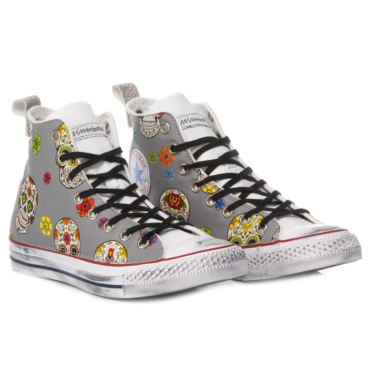 CONVERSE GREY HI TOP SNEAKERS - DIVINE