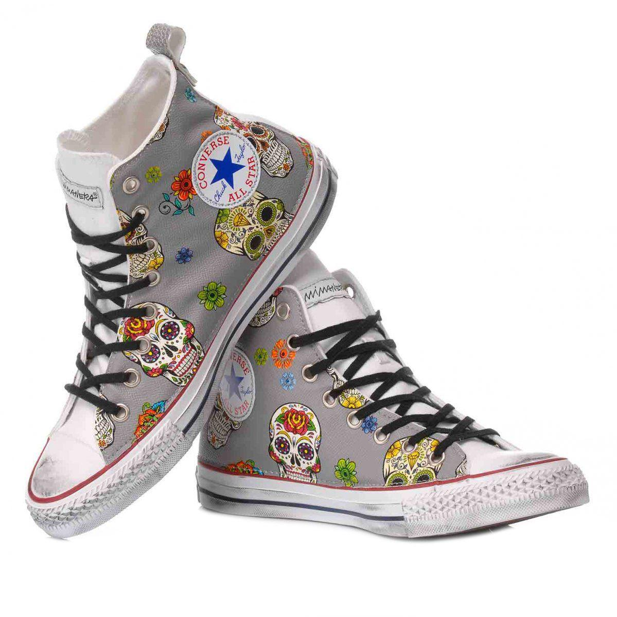 CONVERSE GREY HI TOP SNEAKERS - DIVINE