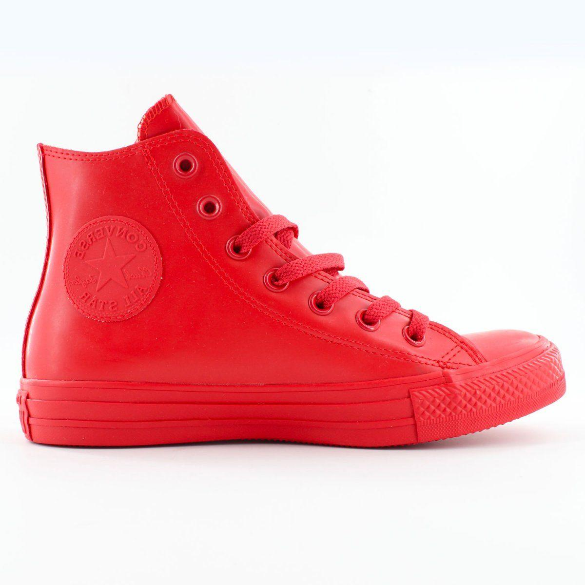 CONVERSE RED HI TOP SNEAKERS - DIVINE