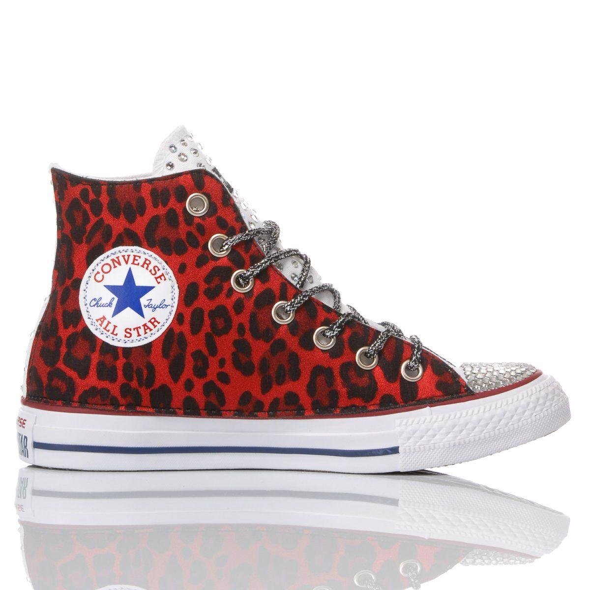 CONVERSE RED HI TOP SNEAKERS - DIVINE