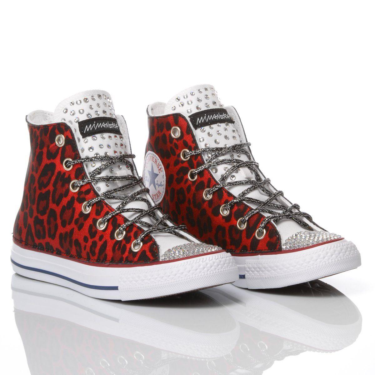 CONVERSE RED HI TOP SNEAKERS - DIVINE