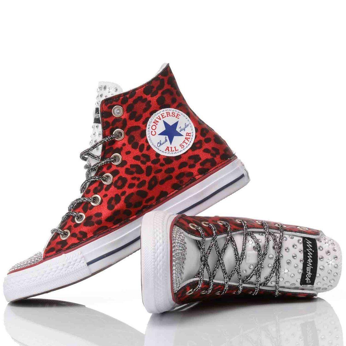 CONVERSE RED HI TOP SNEAKERS - DIVINE