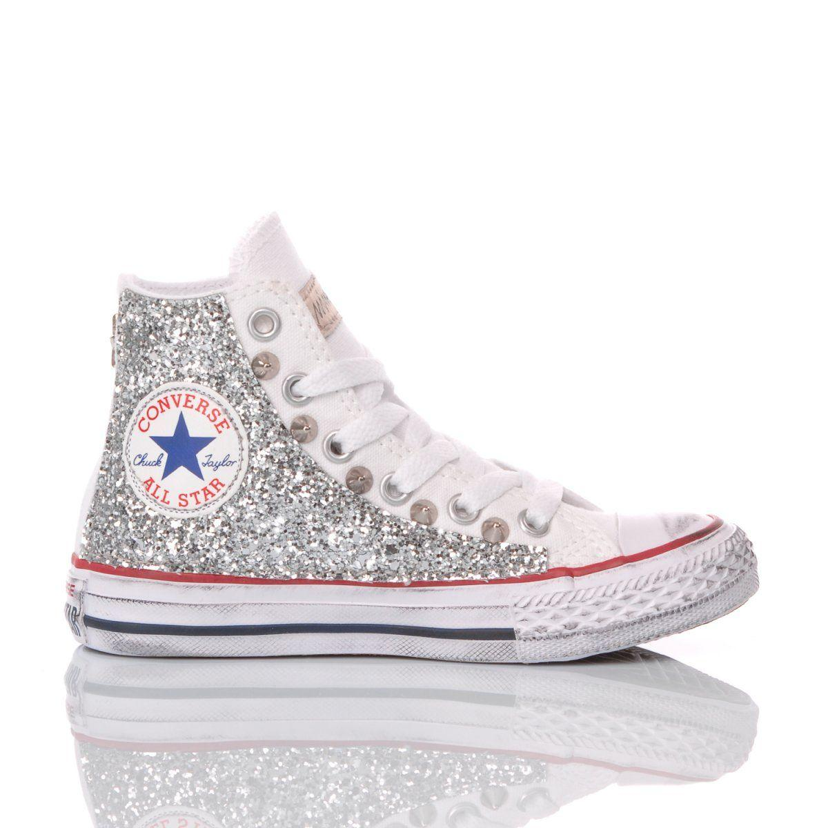 CONVERSE SILVER HI TOP SNEAKERS - DIVINE