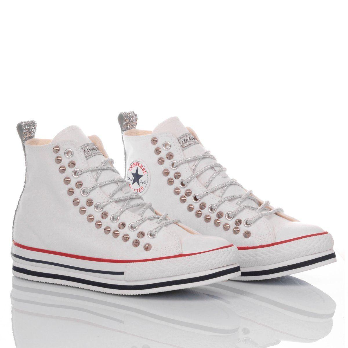 CONVERSE WHITE HI TOP SNEAKERS - DIVINE